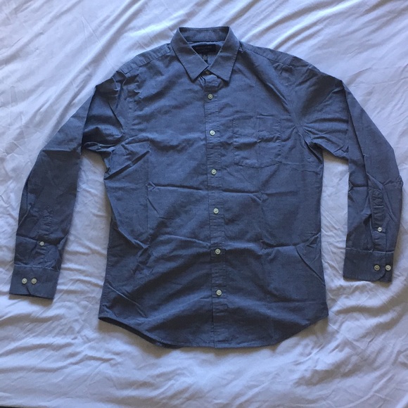Vtg Banana Republic Chambray L/S Button Up sz M - Picture 1 of 4